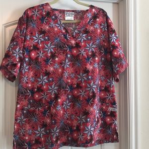 NWOT Patriotic Scrub Yop